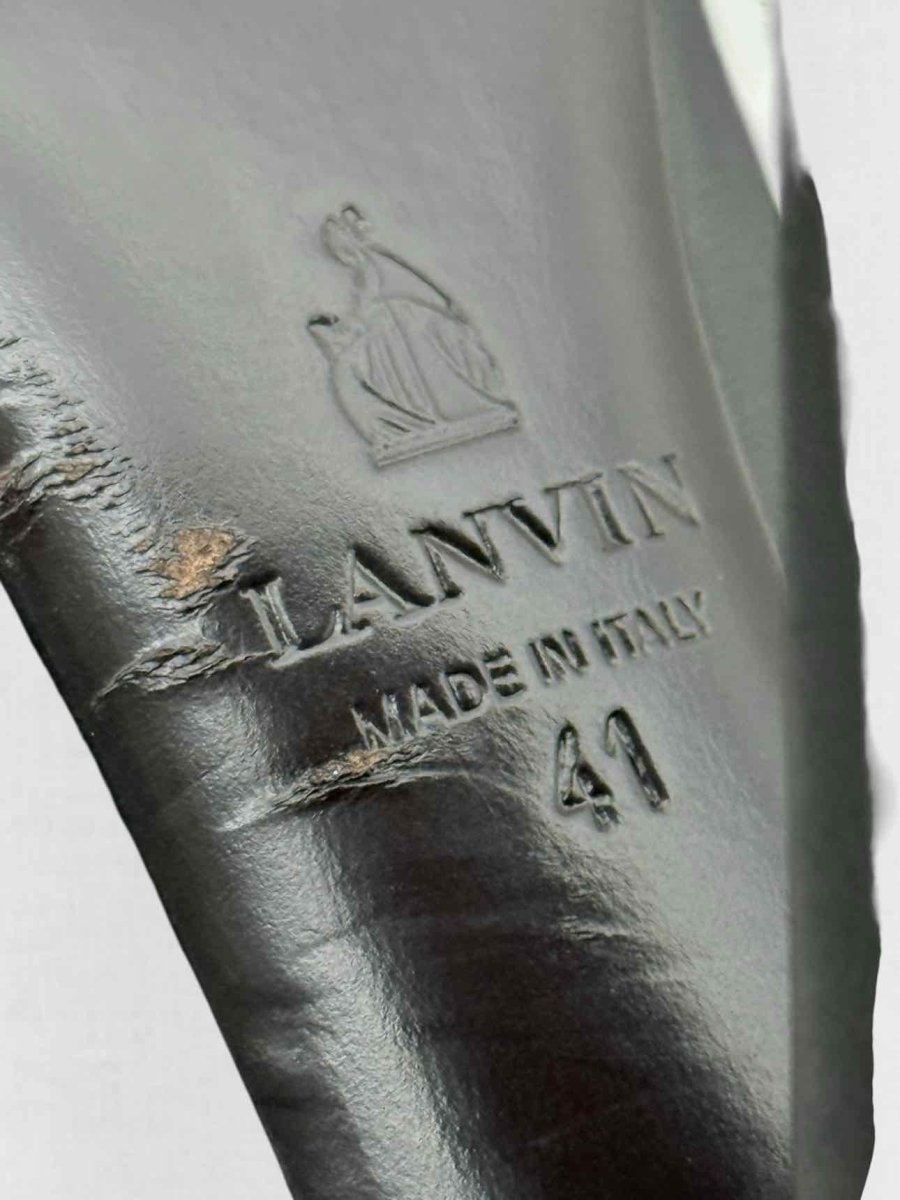 Pre - loved LANVIN Drawstring Black Size EU 41 Knee High Boots at Reems Closet