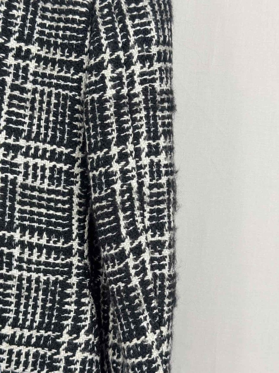 Pre - loved LANVIN Grey & White Check Size US 2 Coat at Reems Closet