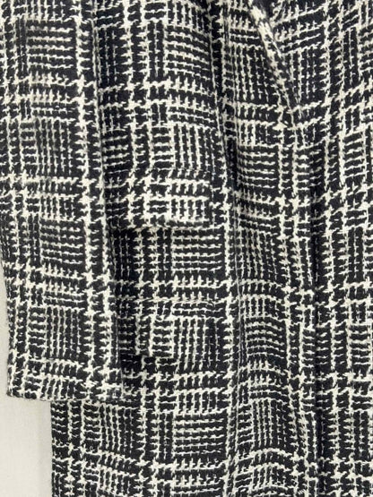 Pre - loved LANVIN Grey & White Check Size US 2 Coat at Reems Closet