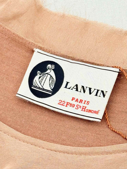 Pre - loved LANVIN Mocha Size Medium Short Dress at Reems Closet