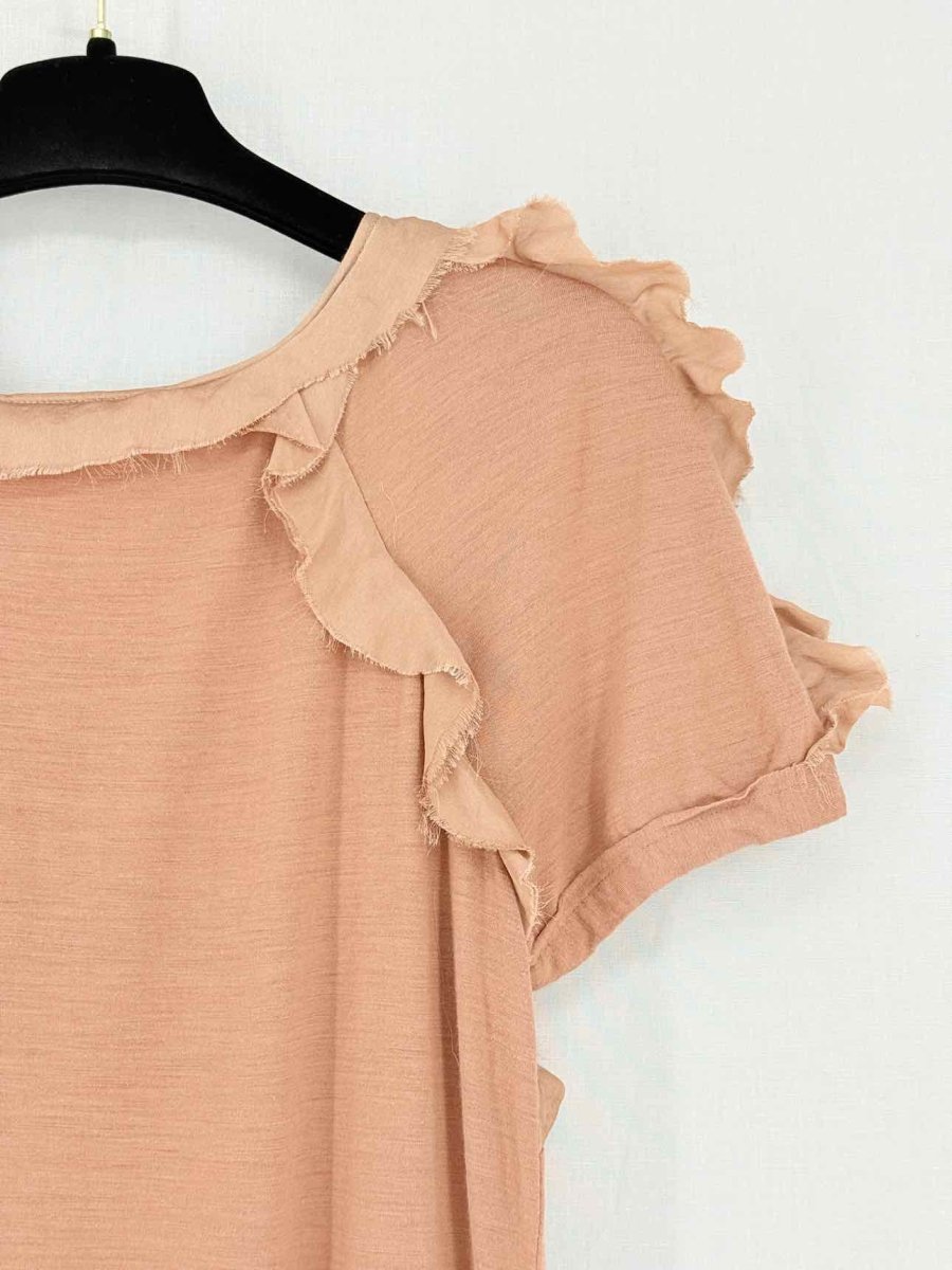 Pre - loved LANVIN Mocha Size Medium Short Dress at Reems Closet