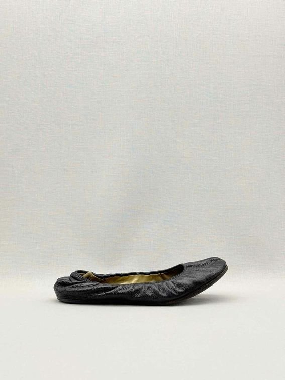 Pre-loved LANVIN Scrunch Black Size EU 38 Ballet Flats at Reems Closet
