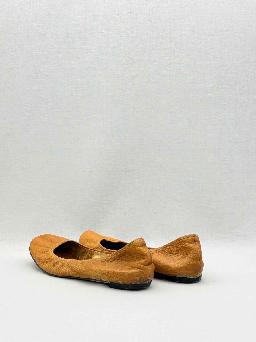 Pre-loved LANVIN Scrunch Tan Size EU 38 Ballet Flats at Reems Closet