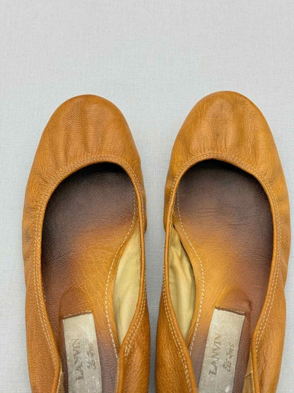 Pre-loved LANVIN Scrunch Tan Size EU 38 Ballet Flats at Reems Closet