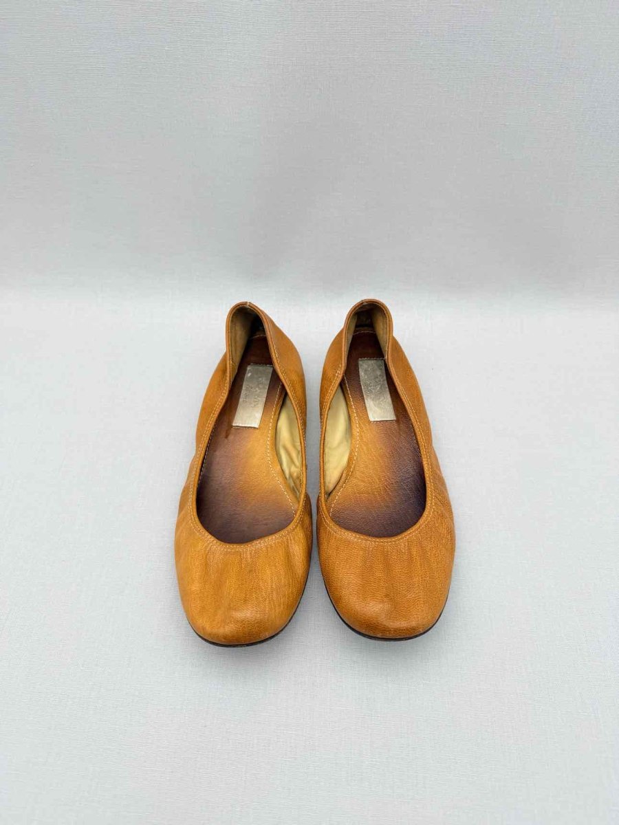 Pre-loved LANVIN Scrunch Tan Size EU 38 Ballet Flats at Reems Closet