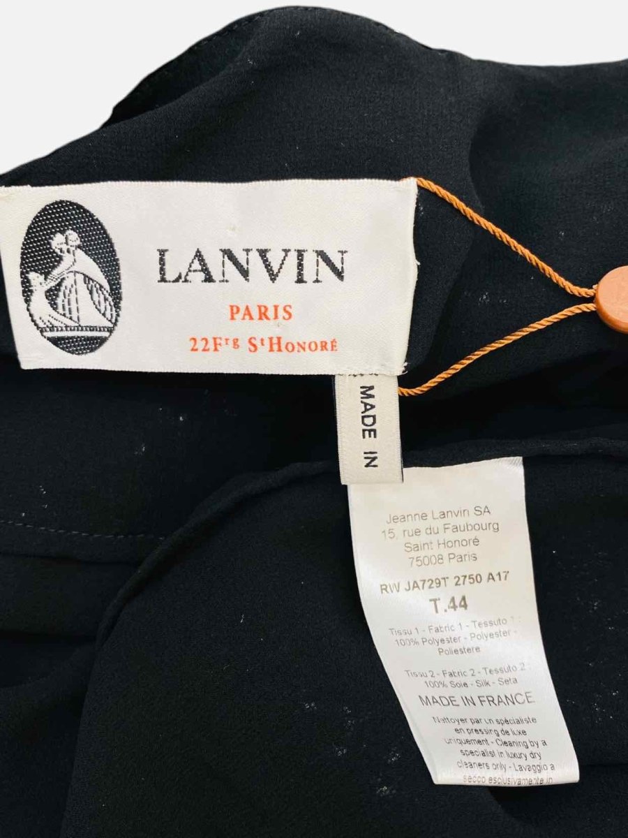 Pre - loved LANVIN Sheer Black Jacket at Reems Closet