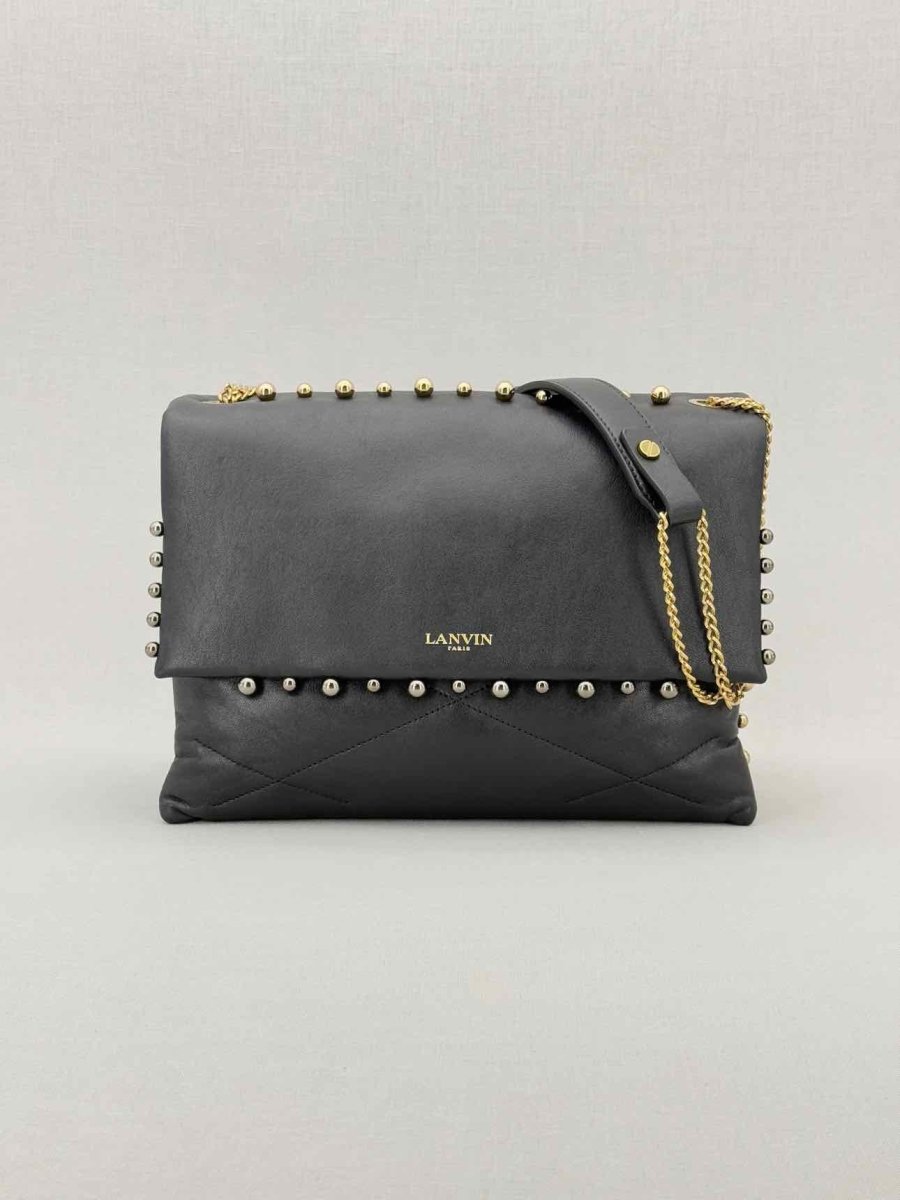 Pre - loved LANVIN Sugar Black Shoulder Bag at Reems Closet