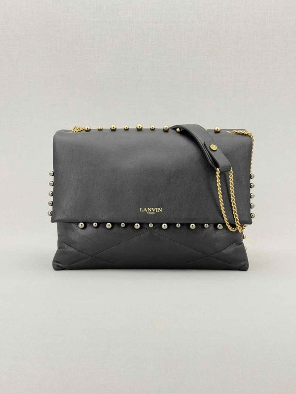Pre - loved LANVIN Sugar Black Shoulder Bag at Reems Closet