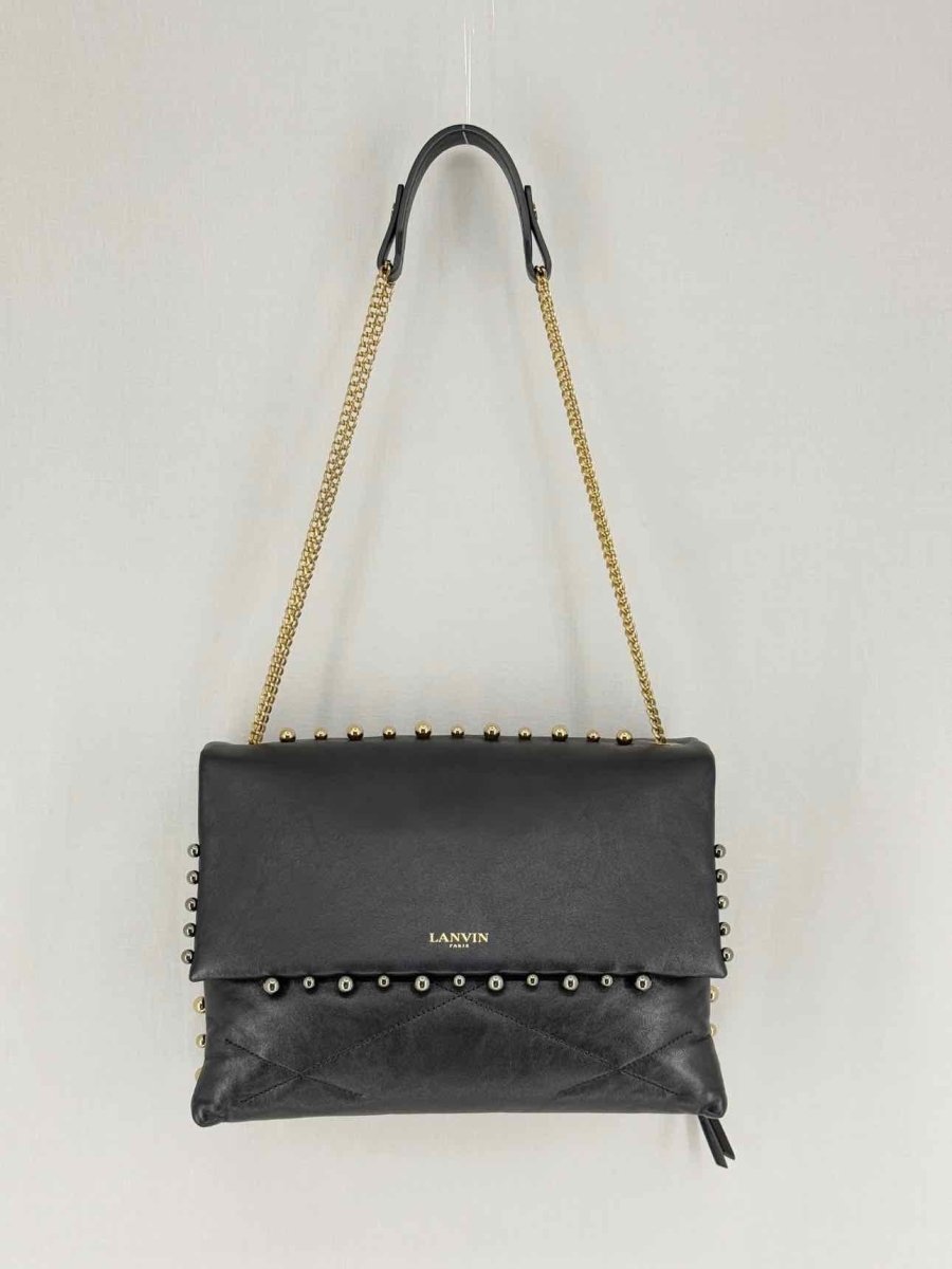 Pre - loved LANVIN Sugar Black Shoulder Bag at Reems Closet