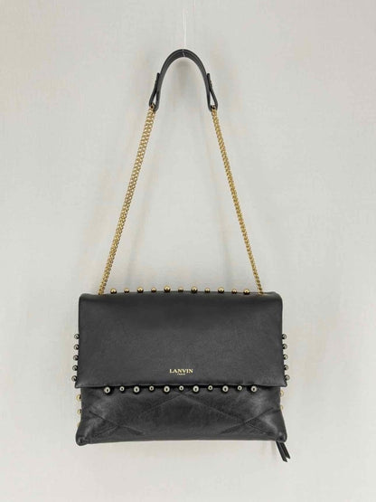 Pre - loved LANVIN Sugar Black Shoulder Bag at Reems Closet