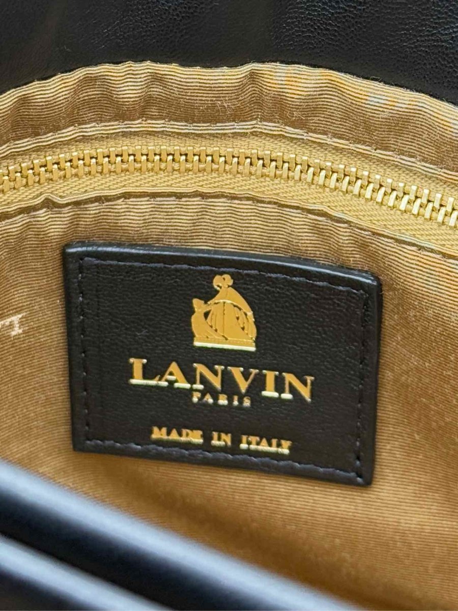 Pre - loved LANVIN Sugar Black Shoulder Bag at Reems Closet