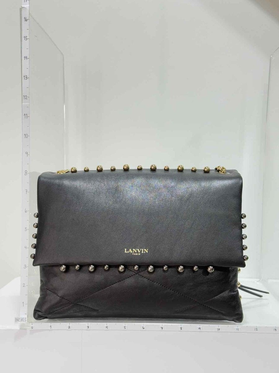 Pre - loved LANVIN Sugar Black Shoulder Bag at Reems Closet
