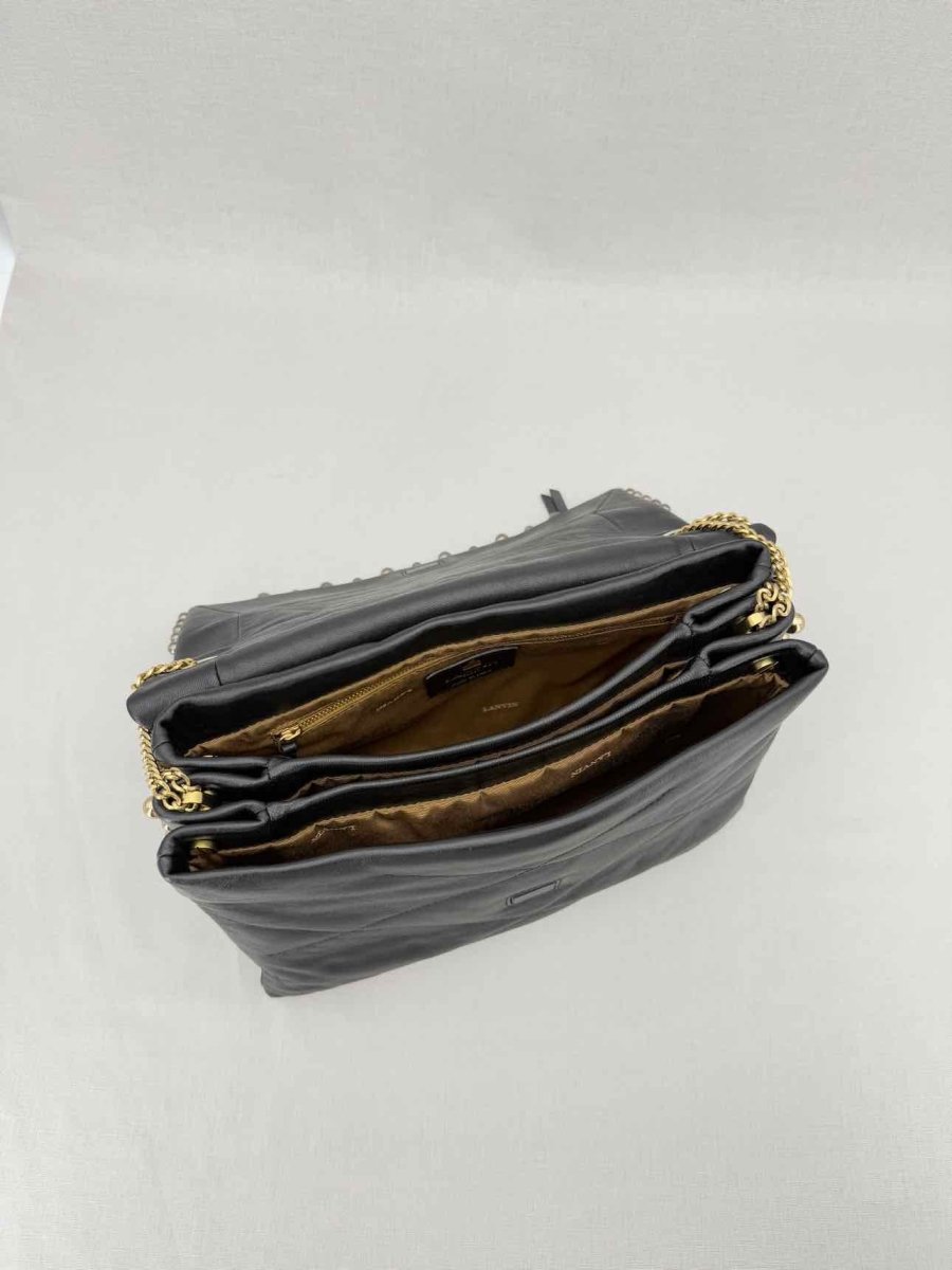 Pre - loved LANVIN Sugar Black Shoulder Bag at Reems Closet