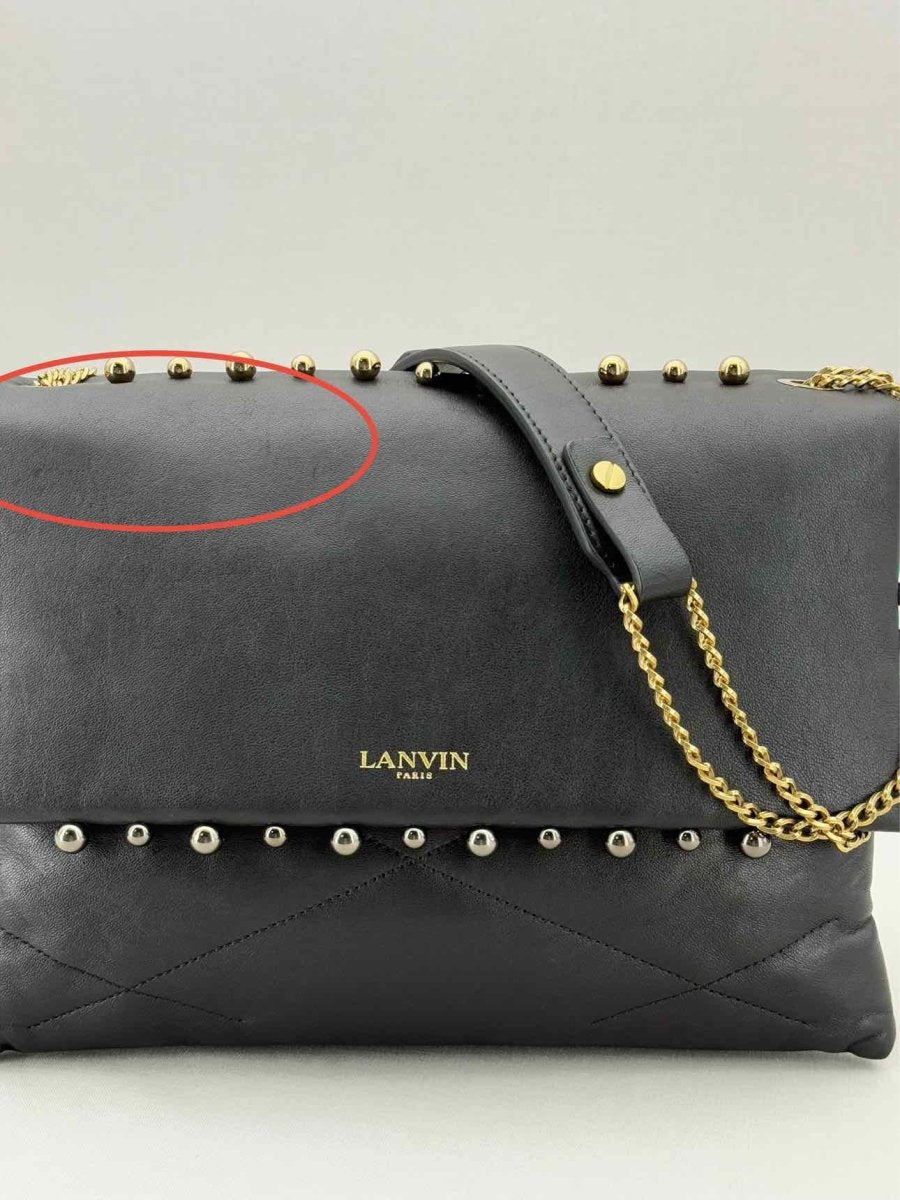 Pre - loved LANVIN Sugar Black Shoulder Bag at Reems Closet