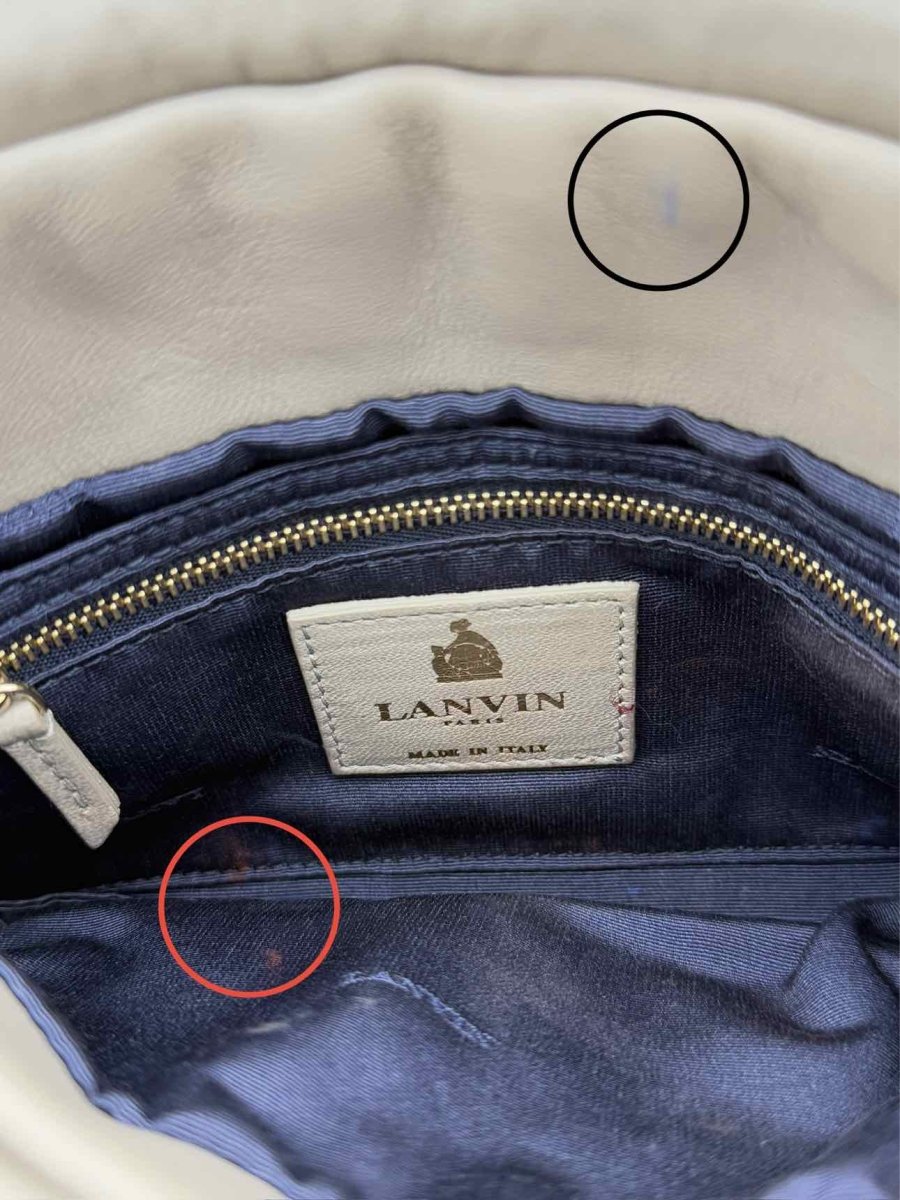 Pre - loved LANVIN Sugar Grey Crossbody at Reems Closet