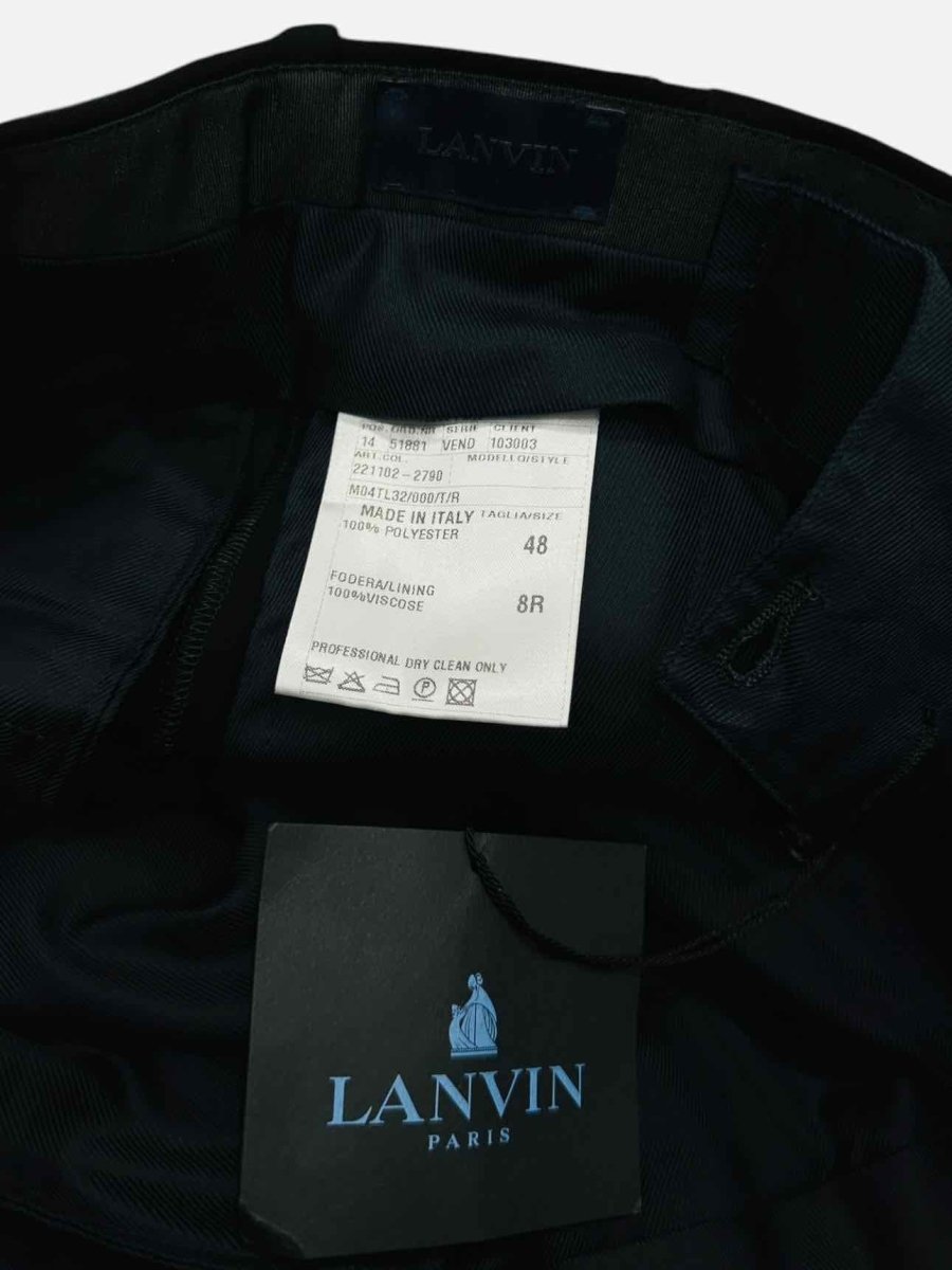 Pre - loved LANVIN Tailored Black Pants 48 at Reems Closet