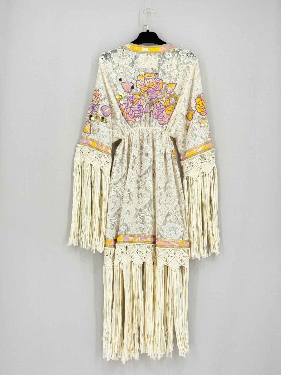 Pre - loved LAS NOCHES IBIZA Beige Multicolor Size Small Coverup at Reems Closet