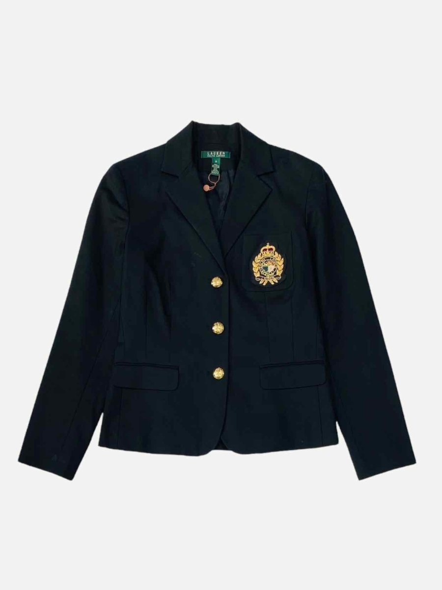 Pre - loved LAUREN BY RALPH LAUREN Black Logo Jacket at Reems Closet