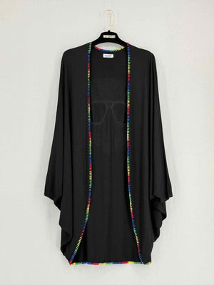 Pre - loved LAUREN MOSHI Black Size One Size Long Cardigan at Reems Closet