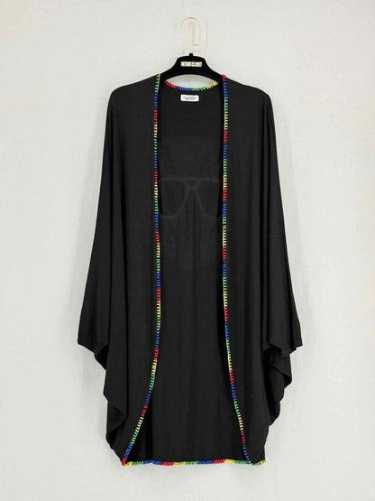 Pre - loved LAUREN MOSHI Black Size One Size Long Cardigan at Reems Closet