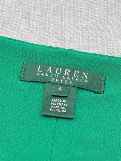 Pre - loved LAUREN RALPH LAUREN Green Size US 4 Knee Length Dress at Reems Closet
