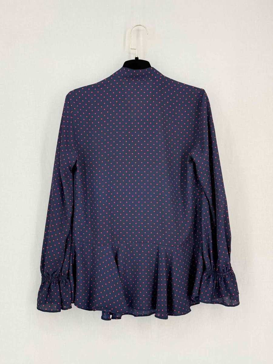 Pre-loved LAUREN RALPH LAUREN Navy Blue w/ Red Size XSmall Blouse at Reems Closet