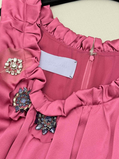 Pre-loved LAVENDER LABEL Plum Size US 8 Knee Length Dress at Reems Closet