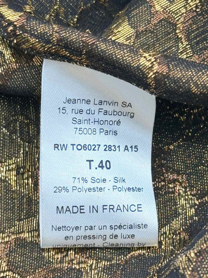Pre-loved LAVIN One Shoulder Metallic Gold Size US 8 Blouse at Reems Closet