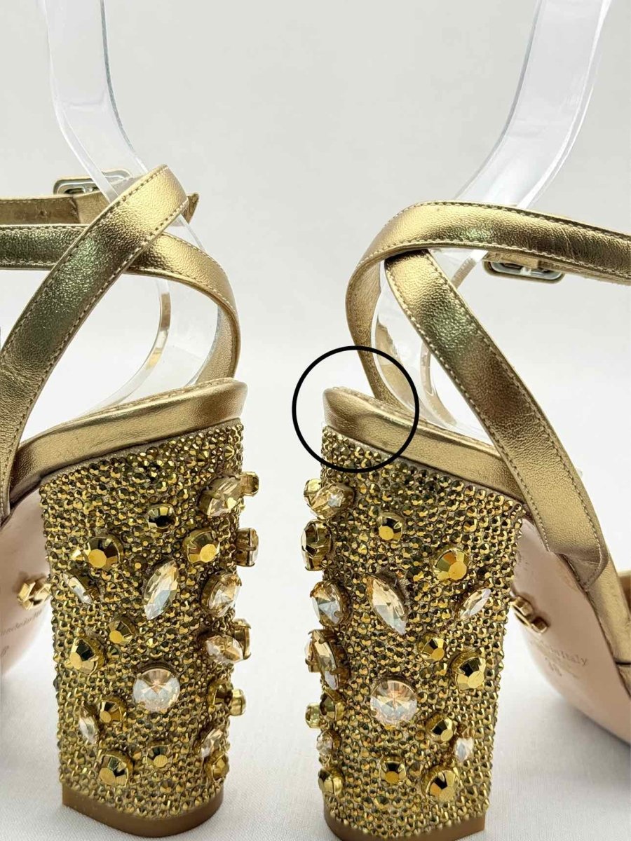 Pre - loved LE SILLA Metallic Bronze Size EU 38 Heeled Sandals at Reems Closet