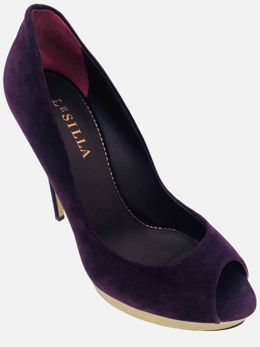 Pre - loved LE SILLA Open Toe Purple Size EU 40 Pumps at Reems Closet