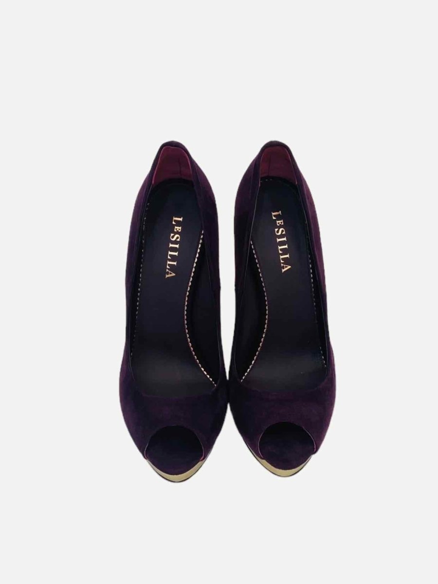 Pre - loved LE SILLA Open Toe Purple Size EU 40 Pumps at Reems Closet