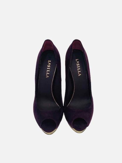 Pre - loved LE SILLA Open Toe Purple Size EU 40 Pumps at Reems Closet