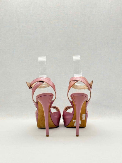 Pre-loved LE SILLA Pale Pink Size EU 39.5 Platform Sandals at Reems Closet