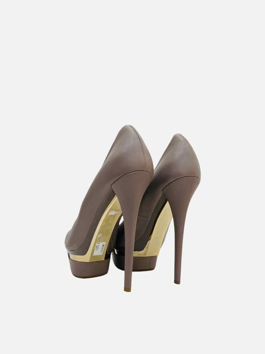 Pre - loved LE SILLA Platform Grey Pumps 40 at Reems Closet