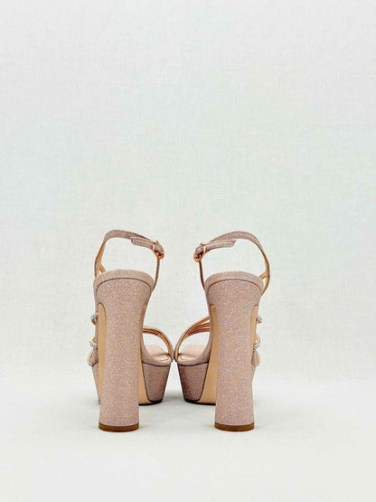 Pre - loved LE SILLA Scarlet Nude Size EU 39.5 Heeled Sandals at Reems Closet