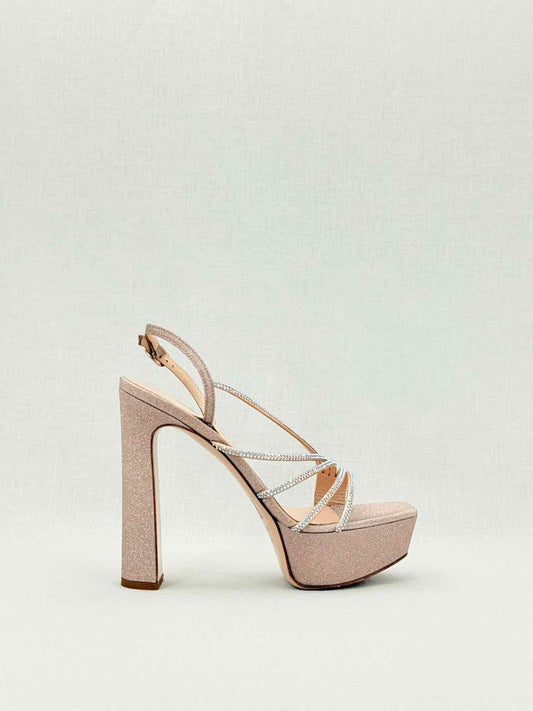 Pre - loved LE SILLA Scarlet Nude Size EU 39.5 Heeled Sandals at Reems Closet