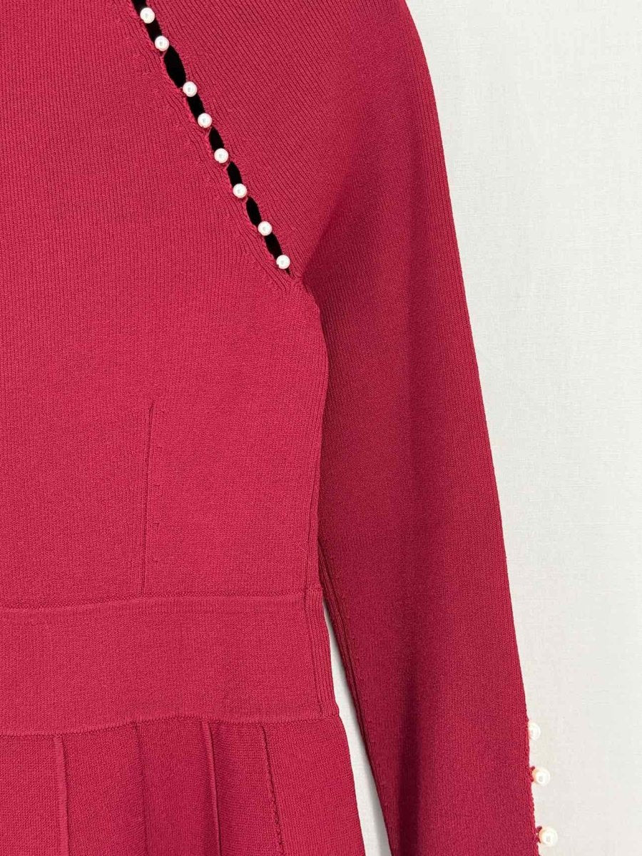 Pre - loved LELA ROSE Burgundy Size XSmall Short Dress at Reems Closet