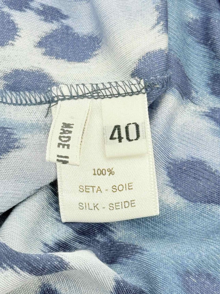 Pre - loved LEONARD Blue Printed Size US 8 Long Dress at Reems Closet