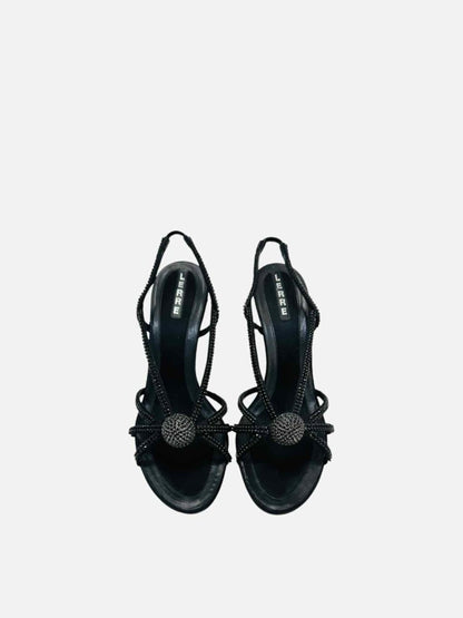 Pre - loved LERRE Black Size EU 38 Heeled Sandals at Reems Closet