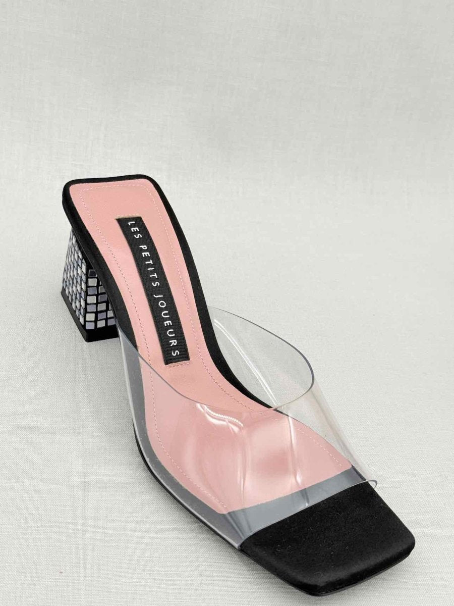 Pre - loved LES PETITS JOUEURS Black Size EU 36 Mules at Reems Closet