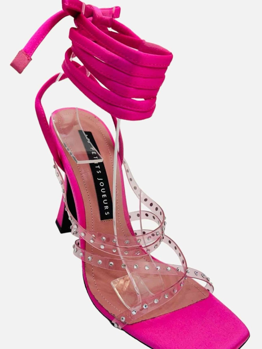 Pre - loved LES PETITS JOUEURS Nikki 105 Pink Heeled Sandals 39 at Reems Closet