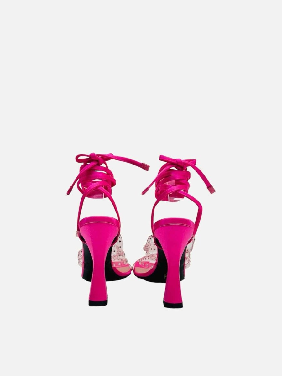 Pre - loved LES PETITS JOUEURS Nikki 105 Pink Heeled Sandals 39 at Reems Closet