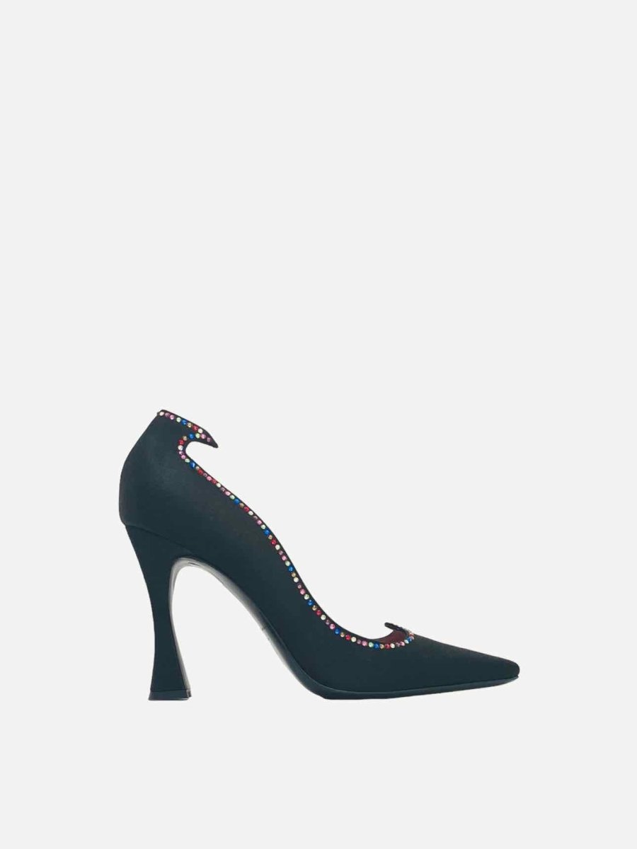 Pre - loved LES PETITS JOUEURS Taya Black Pumps 41 at Reems Closet
