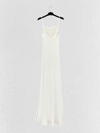 Pre - loved LESET Off - white Size Medium Long Dress at Reems Closet