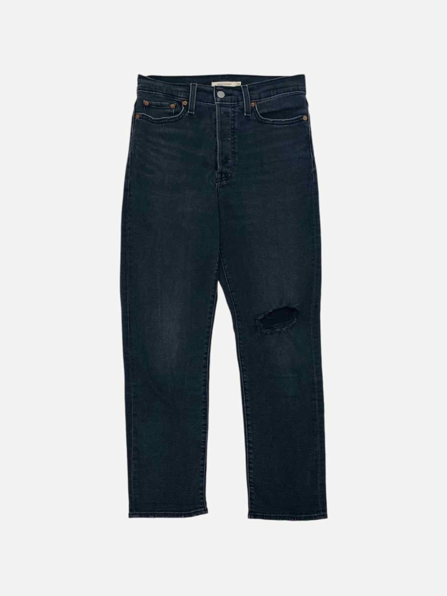 Pre - loved LEVIS Wedgie Straight Black Size 29 Jeans at Reems Closet