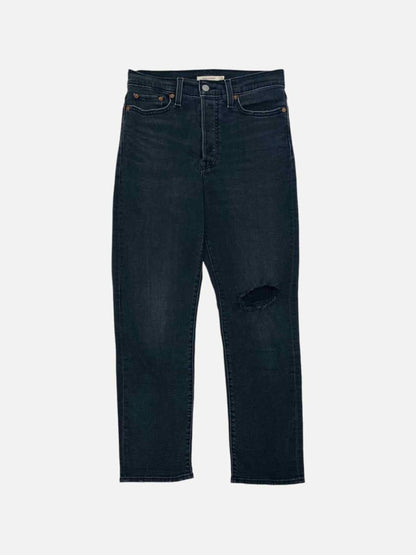 Pre - loved LEVIS Wedgie Straight Black Size 29 Jeans at Reems Closet