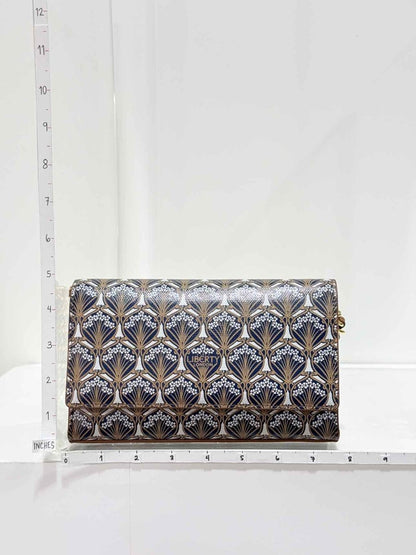 Pre-loved LIBERTY Iphis Heddon Brown Logo Print Crossbody at Reems Closet