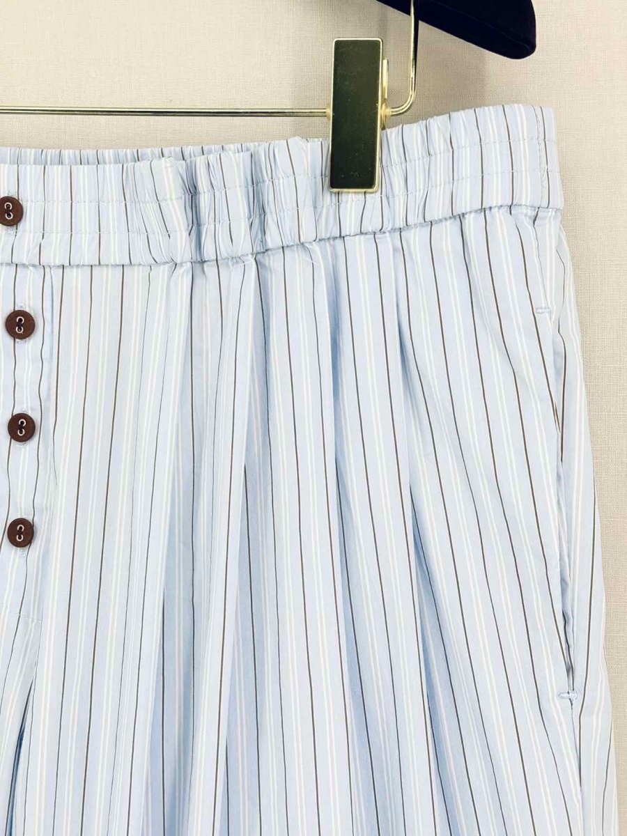 Pre-loved LIME Blue & White Pinstripe Size XLarge Pants at Reems Closet