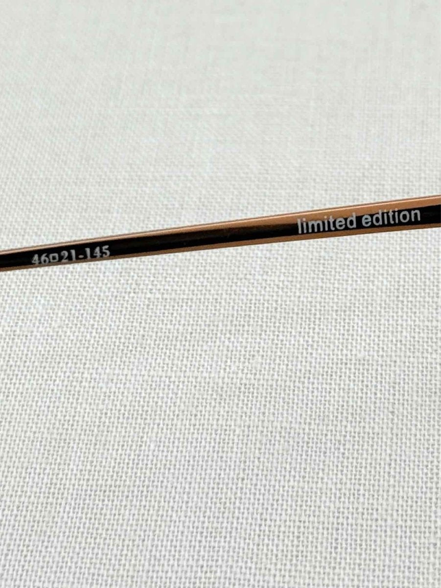 Pre - loved LINDA FARROW Limited Edition Black & Gold Sunglasses at Reems Closet