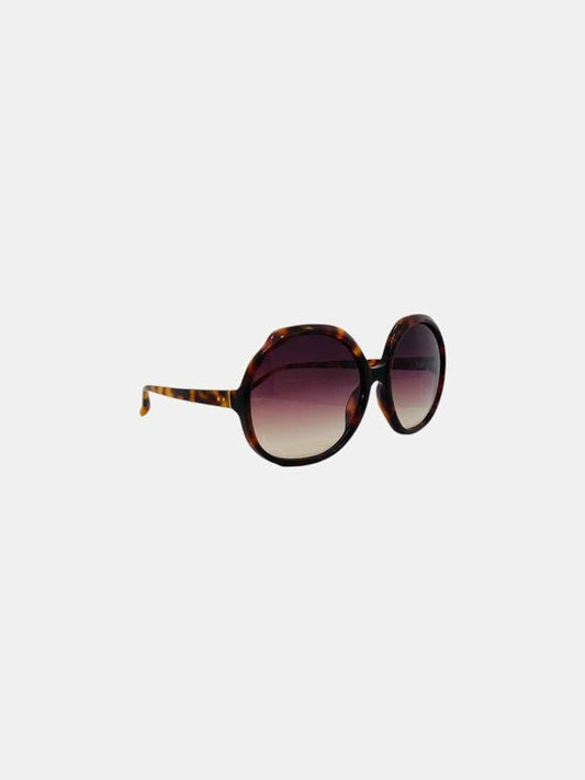 Pre - loved LINDA FARROW Oversized Brown Sunglasses at Reems Closet